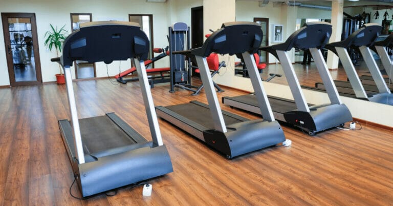 Treadmills in gym